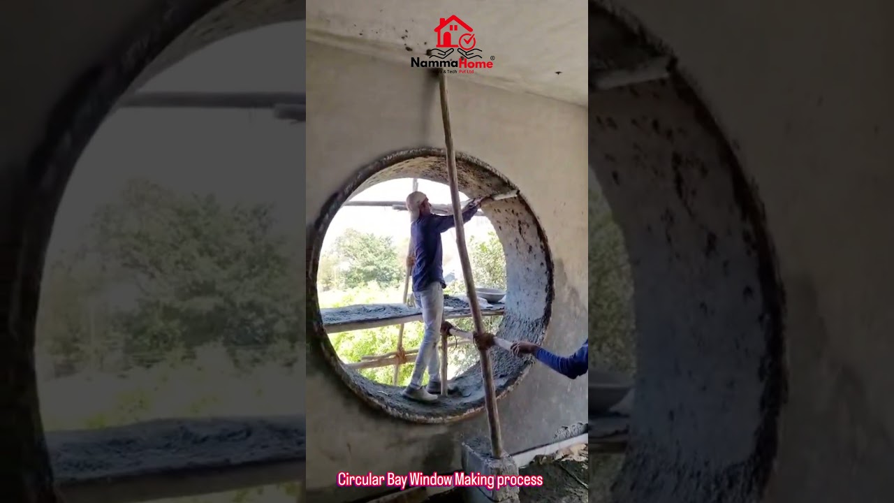 Designer home. Circular Bay Window Making process 