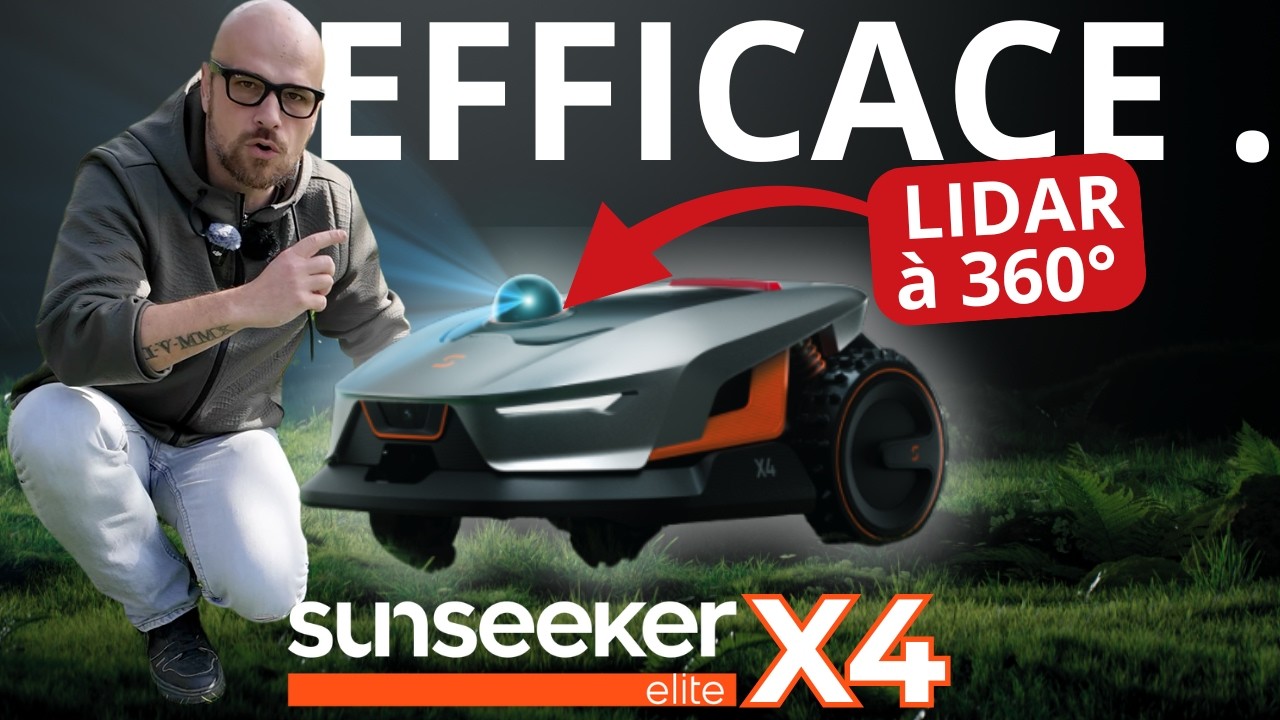 Ce ROBOT TONDEUSE LiDAR voit PARTOUT autour de lui ! Et ça CHANGE TOUT !(Sunseeker Elite X4)