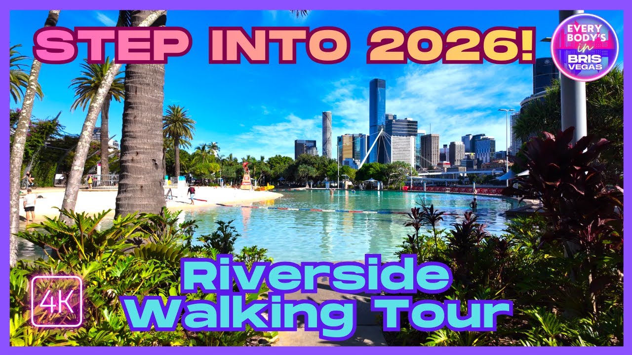 First Walk of the New Year・South Bank to Kangaroo Point Cliffs・4K Brisbane Walking Tour