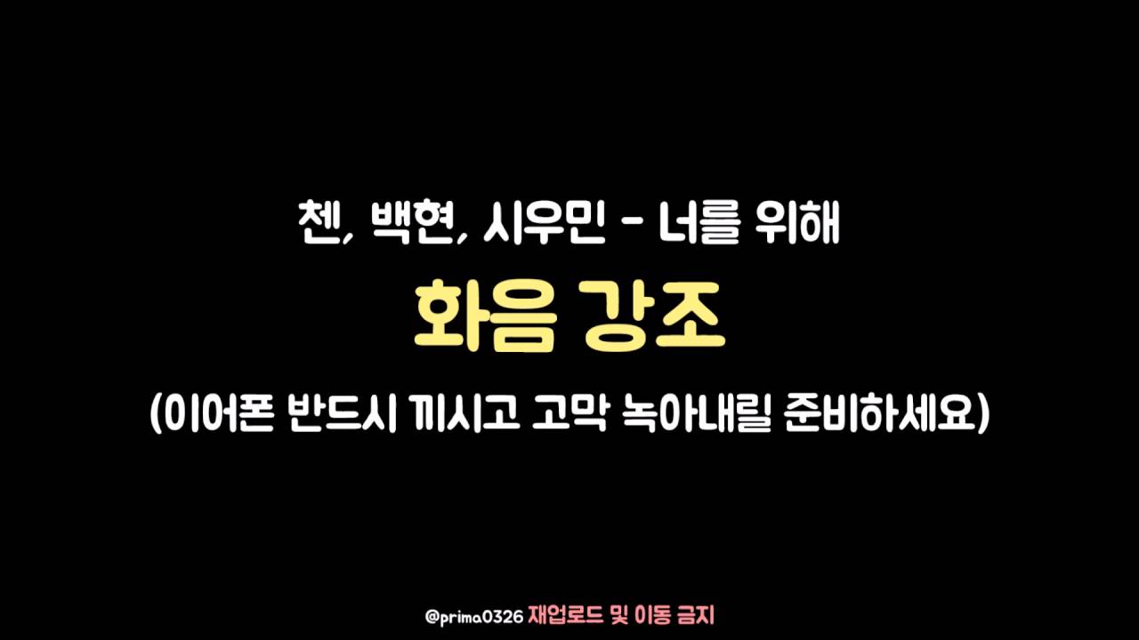 [EXO] 첸(CHEN), 백현(BAEKHYUN), 시우민(XIUMIN) - 너를 위해 (화음 강조)