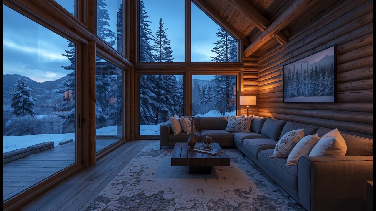 Peaceful Cabin in the Snow | lofi music for calm & comfort