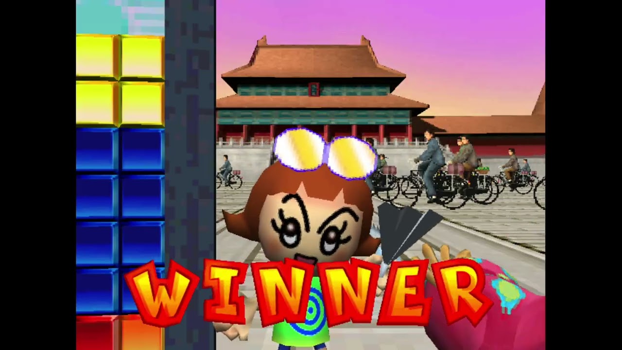Sega Tetris (Dreamcast) CPU Battle playthrough