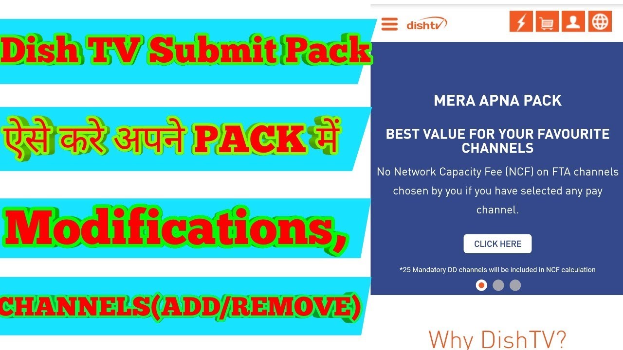 Dish TV Mera Apna pack//how to modify mera apna pack after trai new rules