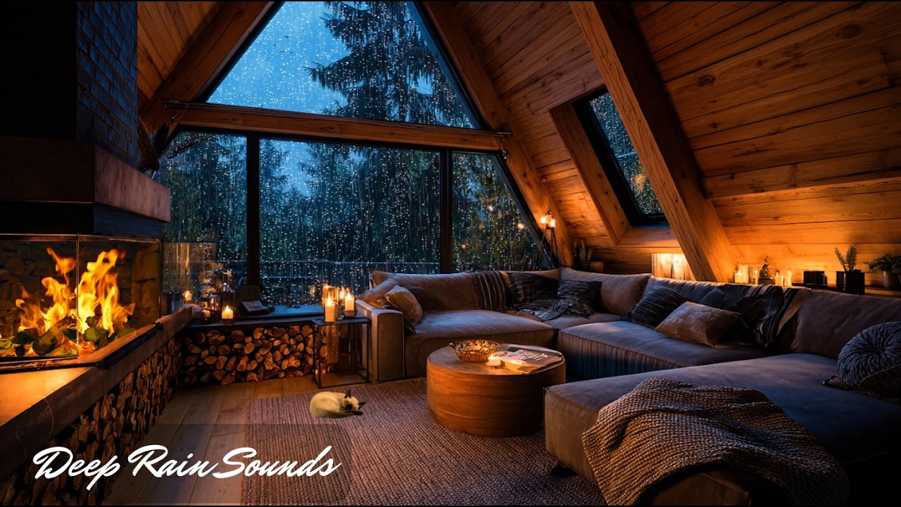 Gentle Rain and Distant Thunder 🌧️ Relaxing Night Sounds for Deep Sleep | Deep Rain Sounds