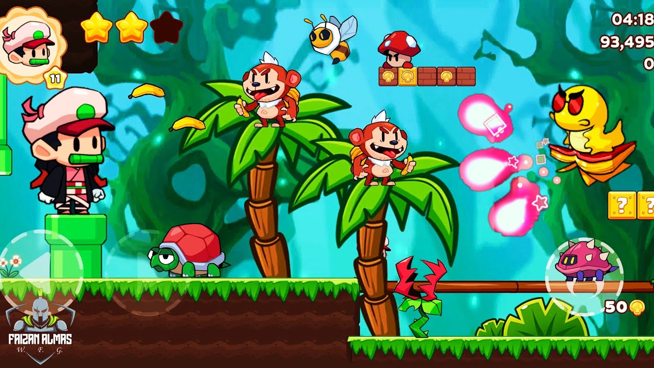 Super Meno Jungle Platform | New Levels (201-210) | MGIF | Gameplay WFG