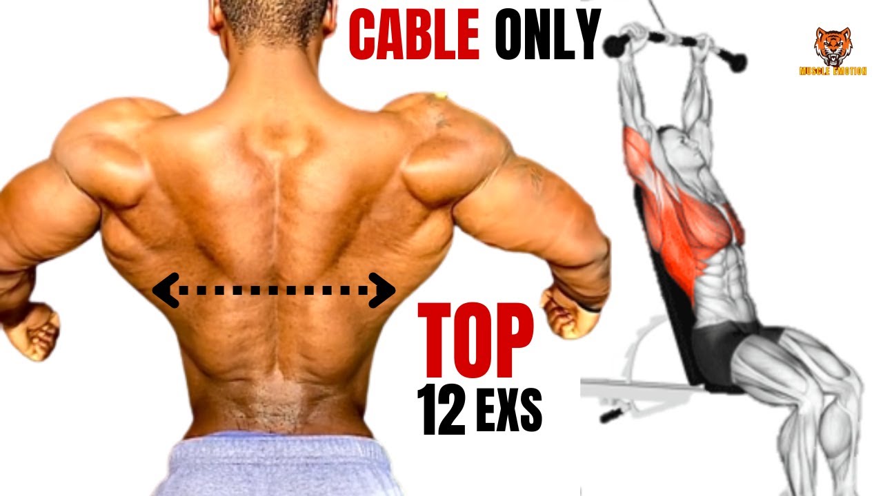 TOP 12  BACK EXERCISES AT GYM  WITH CABLE ONLY