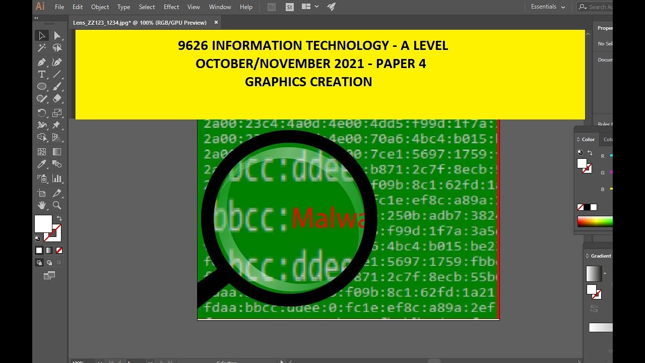 A Level IT 9626 November 2021 Paper 4 -Graphics Creation