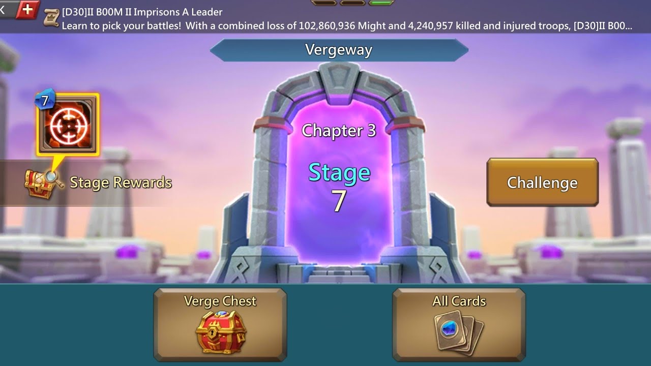 Vergeway Chapter 3 stage 7 | Lords mobile