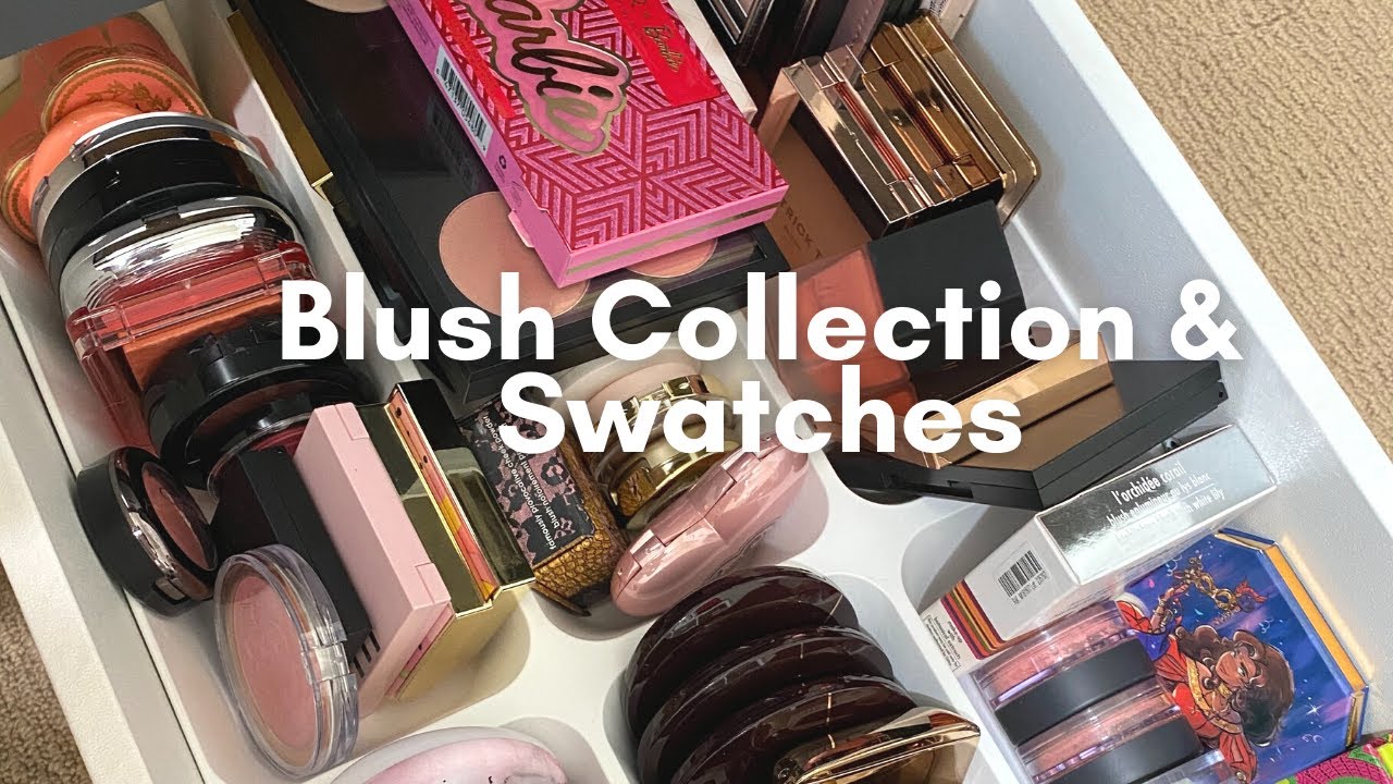 BLUSH COLLECTION 2020 | SWATCHES OF ALL 98 BLUSH I OWN. Highend and Drugstore blushes and palettes