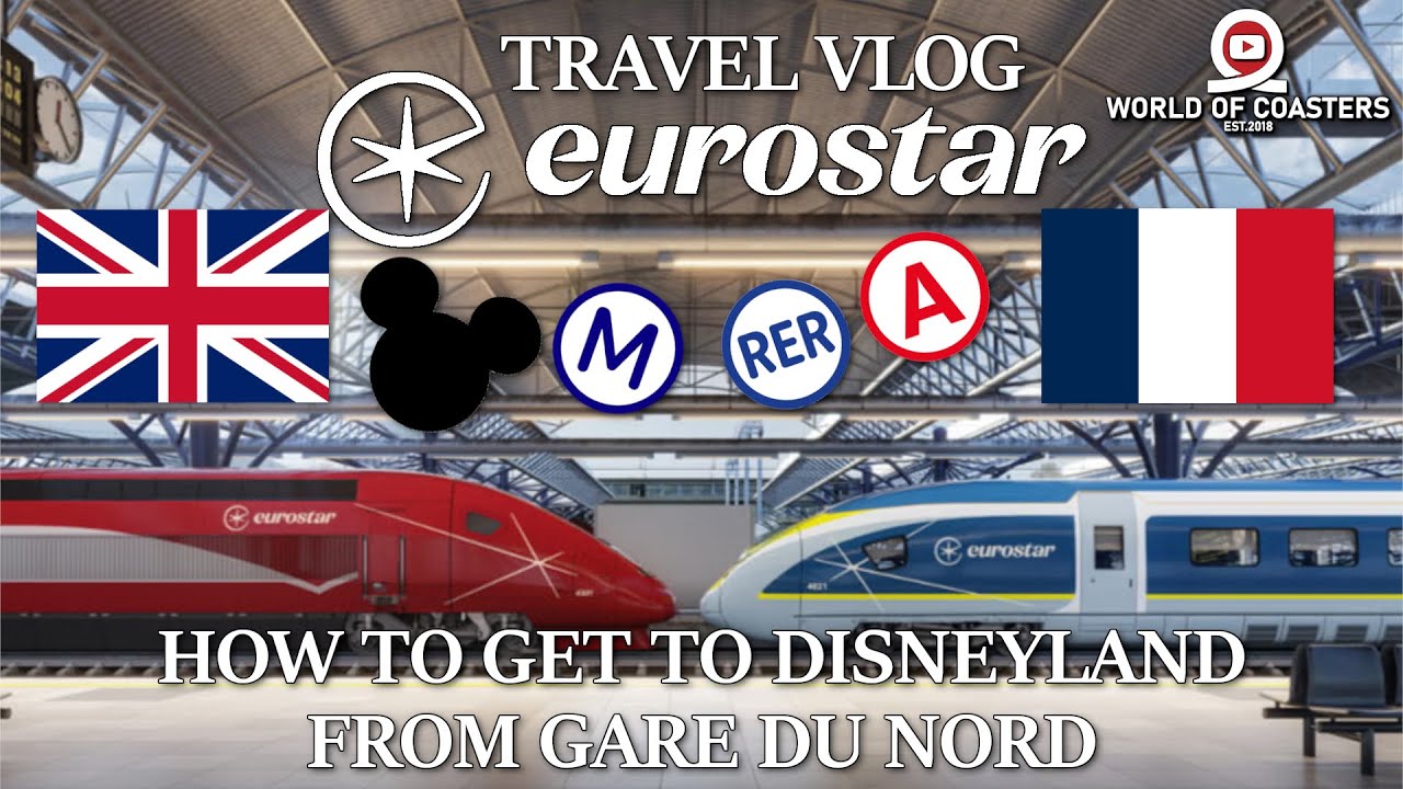Влог о путешествиях в Парижский Диснейленд 🚅 Eurostar Gare Du Nord и Metro/RER