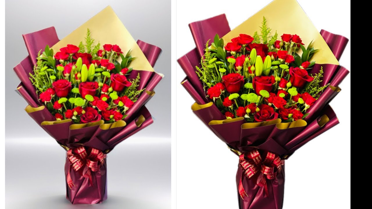 Red Rose & Red Baby Rose Flower Bouquet Arrangement | Valentine's Flower Bouquet | Dream Flower