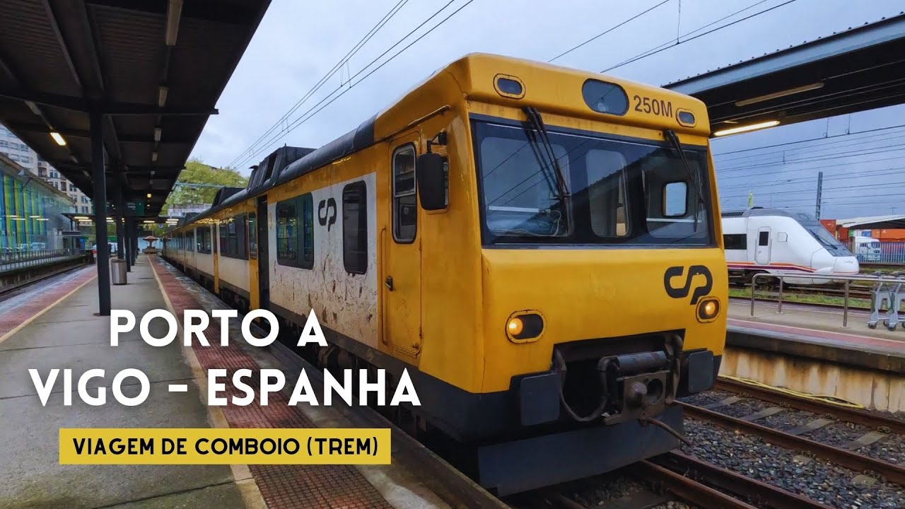 Viagem de Comboio de Porto a Vigo   Espanha #portugal #vigo