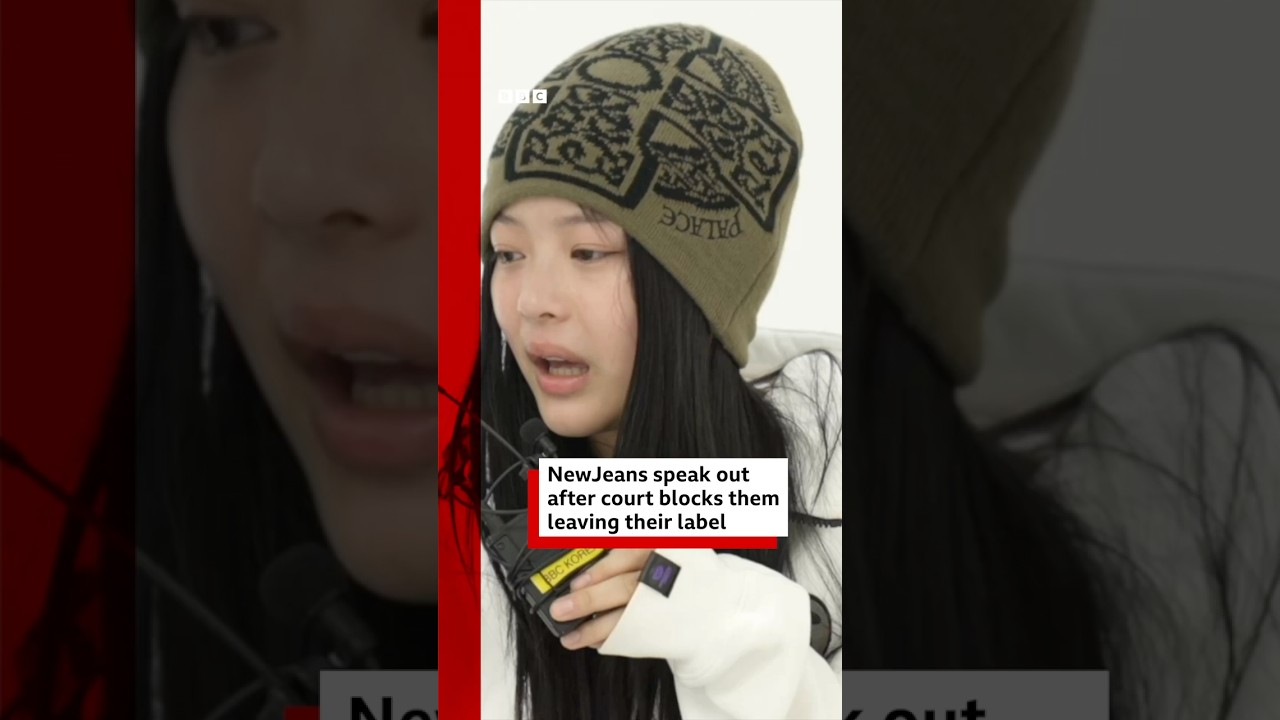 NewJeans speak out after court blocks them leaving their label. #NewJeans #KPop #BBCNews