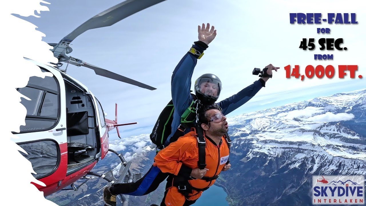 Skydive in Interlaken - Switzerland || Helicopter Skydive over the Swiss Alps || from 14,000 ft.