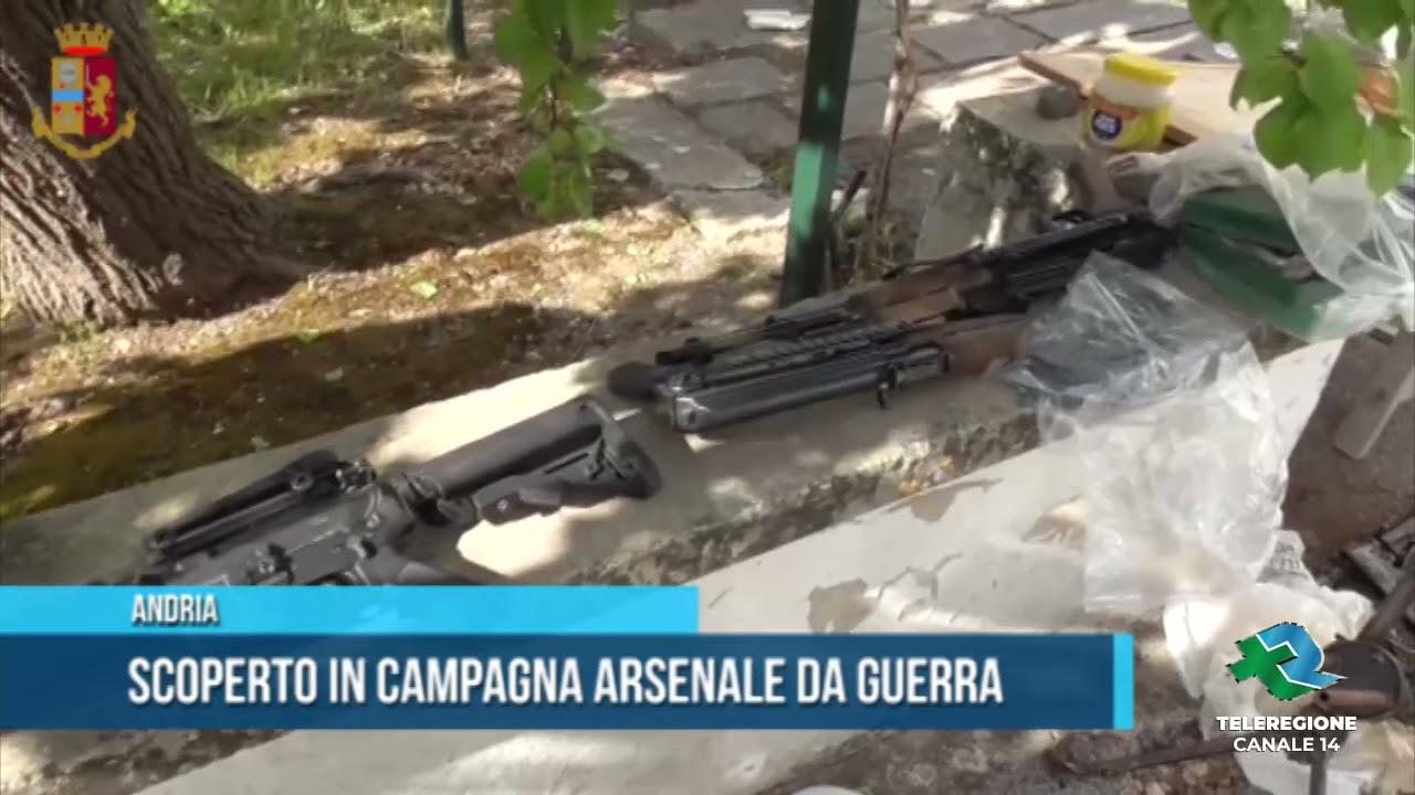 ANDRIA Scoperto il più grande arsenale da guerra del Paese TG Teleregione 30 04 2021