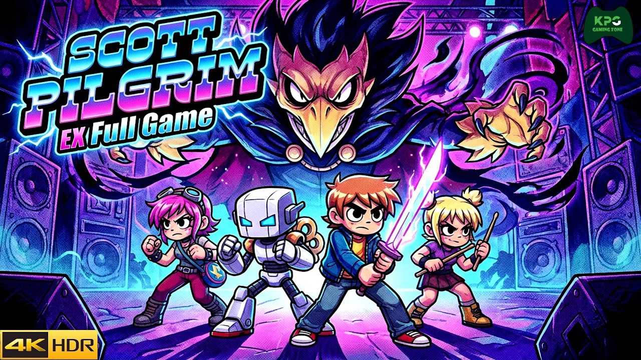 Scott Pilgrim EX - Full Gameplay Walkthrough 4K 2160p 60FPS Ultra HD
