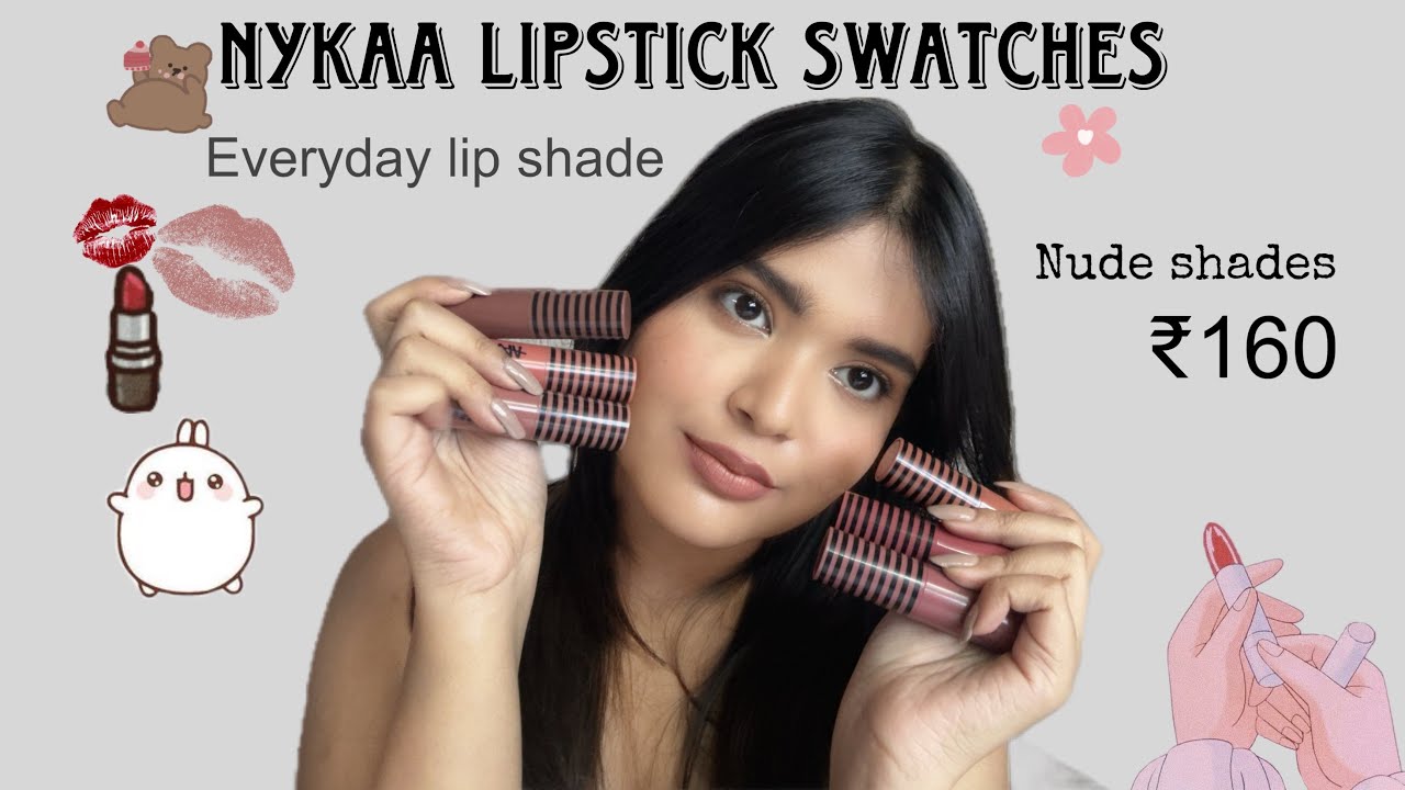 Nykaa Lipstick Swatches | NYKAA So Creme! | #nykaalipsticks #everydaylipstick #nykaacosmetics #lips