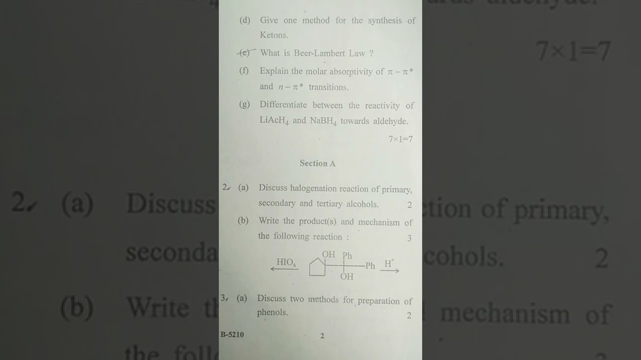 CDLU Dec 2018 3rd sem question paper of chemistry for B.Sc. students