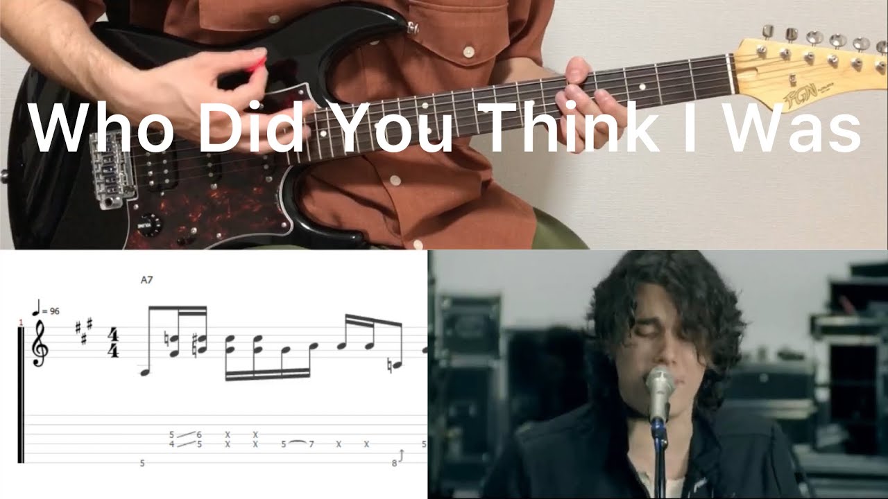 John Mayer - Who Did You Think I Was (guitar cover with tabs & chords)