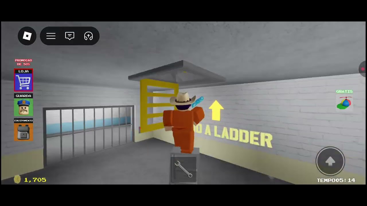 Fugindo da prisão do roblox eu escapei?