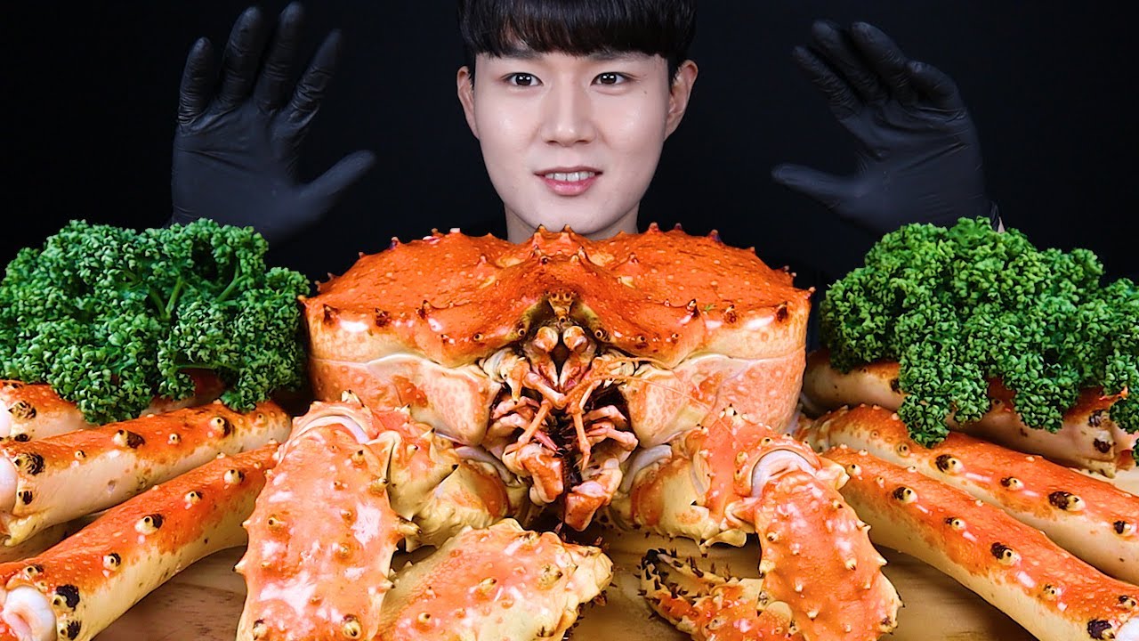4KG 킹크랩 먹방ASMR MUKBANG KING CRAB 帝王蟹 キンクレプ Raja Kepiting Cua vua ราชาปู eating sounds
