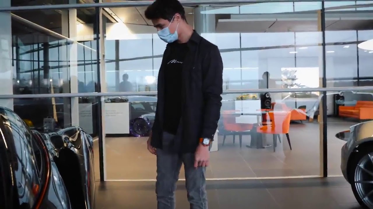 Lando Norris at the Mclaren Technology Centre