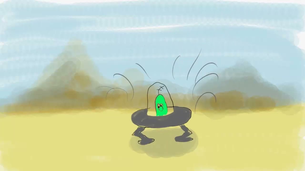ALIEN PISS  cartoon animation ... After 200 light years you got to be bursting