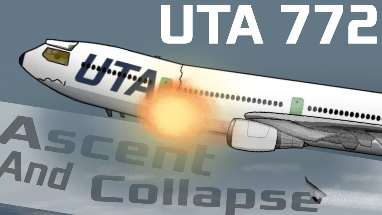 UTA Flight 772 crash animation Ascent And Collapse