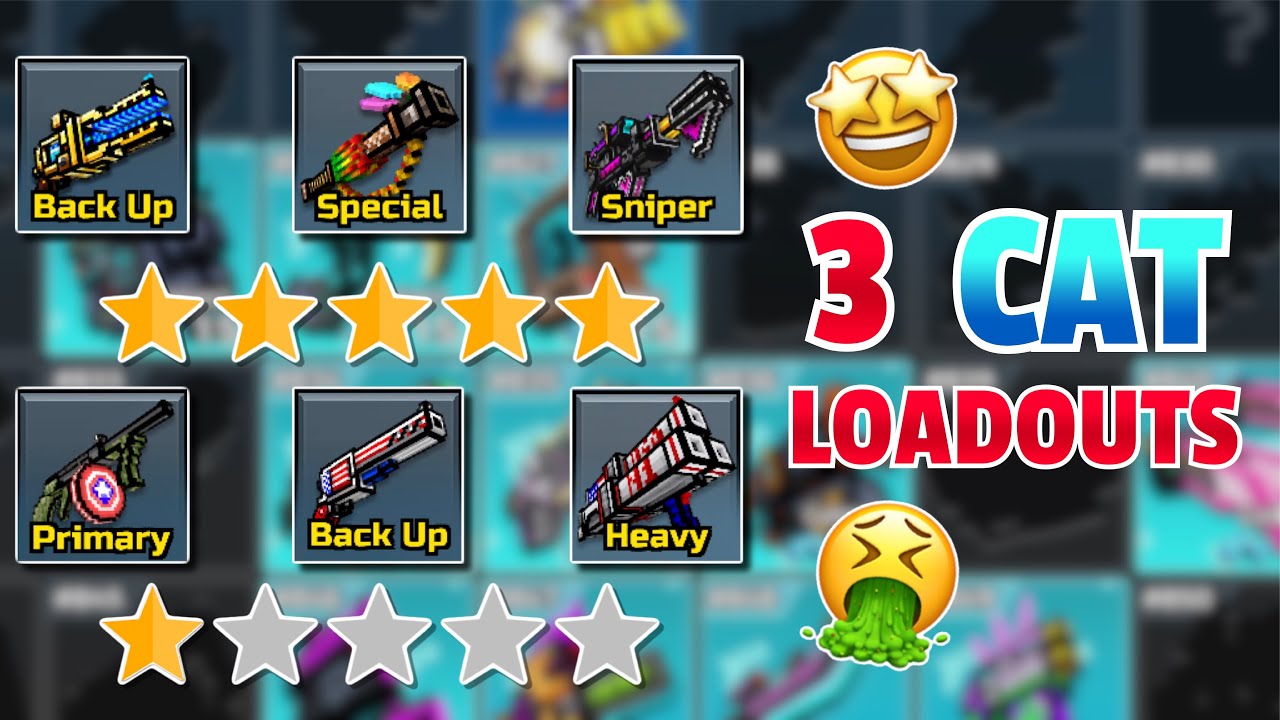 Rating *YOUR* 3 CAT LOADOUTS (part 2) | Custom Loadouts #7 | Pixel Gun 3D