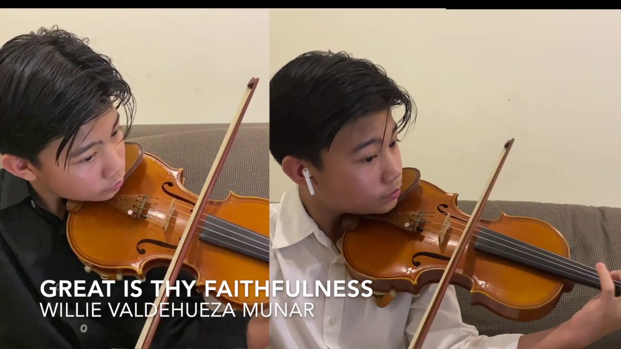 GREAT IS THY FAITHFULNESS / Violin Duet / David Ritter / Covered By: Willie V. Munar