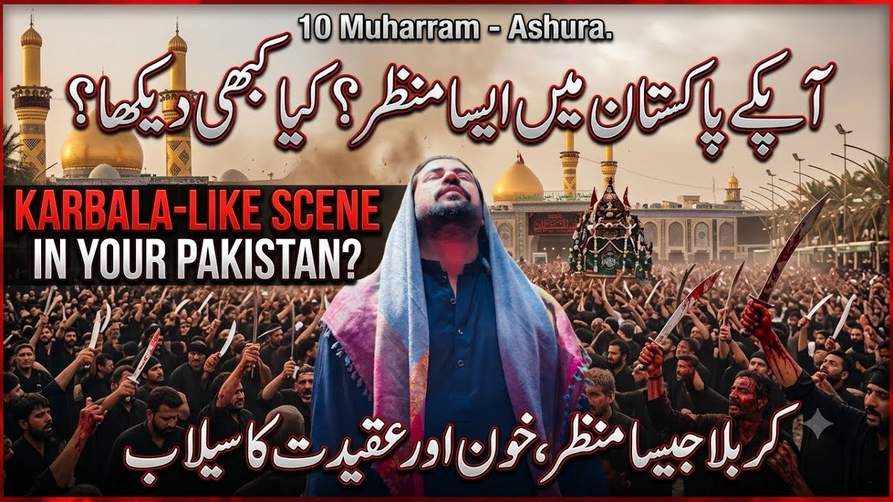 10 MUHARRAM PAKISTAN KA ESHA SHEHAR JAHAN AZADARI IMAM HUSSAIN AS KARBALA JESE HOTI HE 🥹