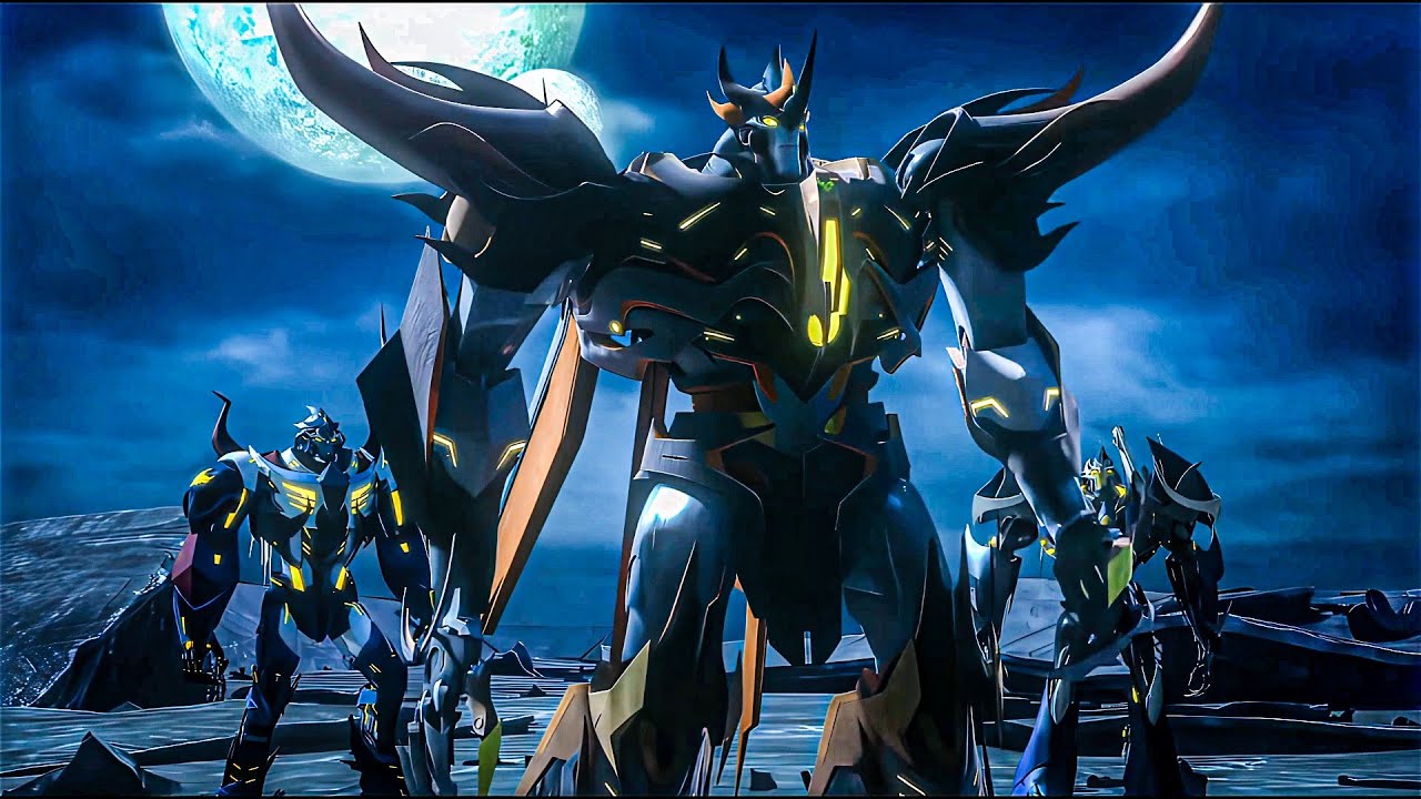 Predaking VS Darksteel and Skylynx (4k) Transformers Prime Beast Hunters: Predacons Rising