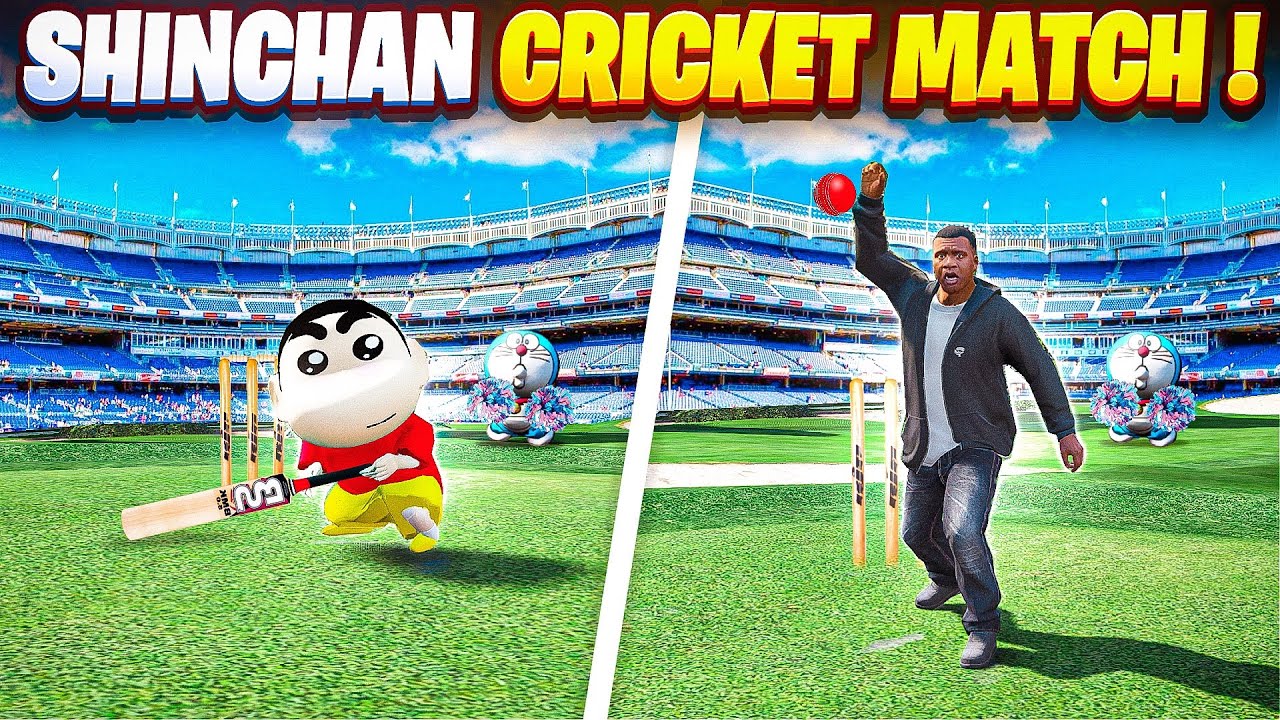 GTA 5: Shinchan & Franklin & Doraemon Playing Cricket Match