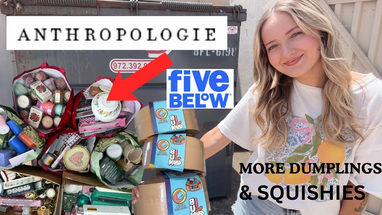 Dumpster diving- MORE VIRAL SQUISHIES + TWO dumpsters full of Anthropologie &ldquo;TRASH&rdquo; 