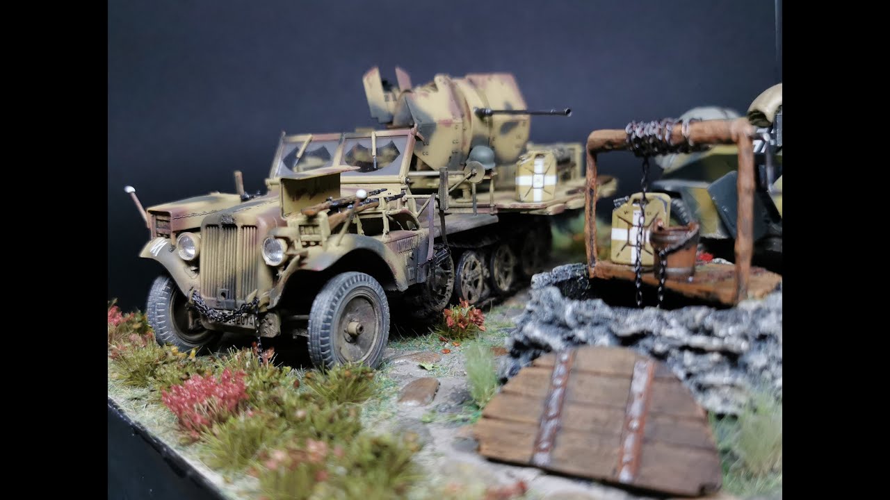 Sd.Kfz.10/5, 2cm FlaK 38 and Sd.Kfz.247 Ausf.B and... the well