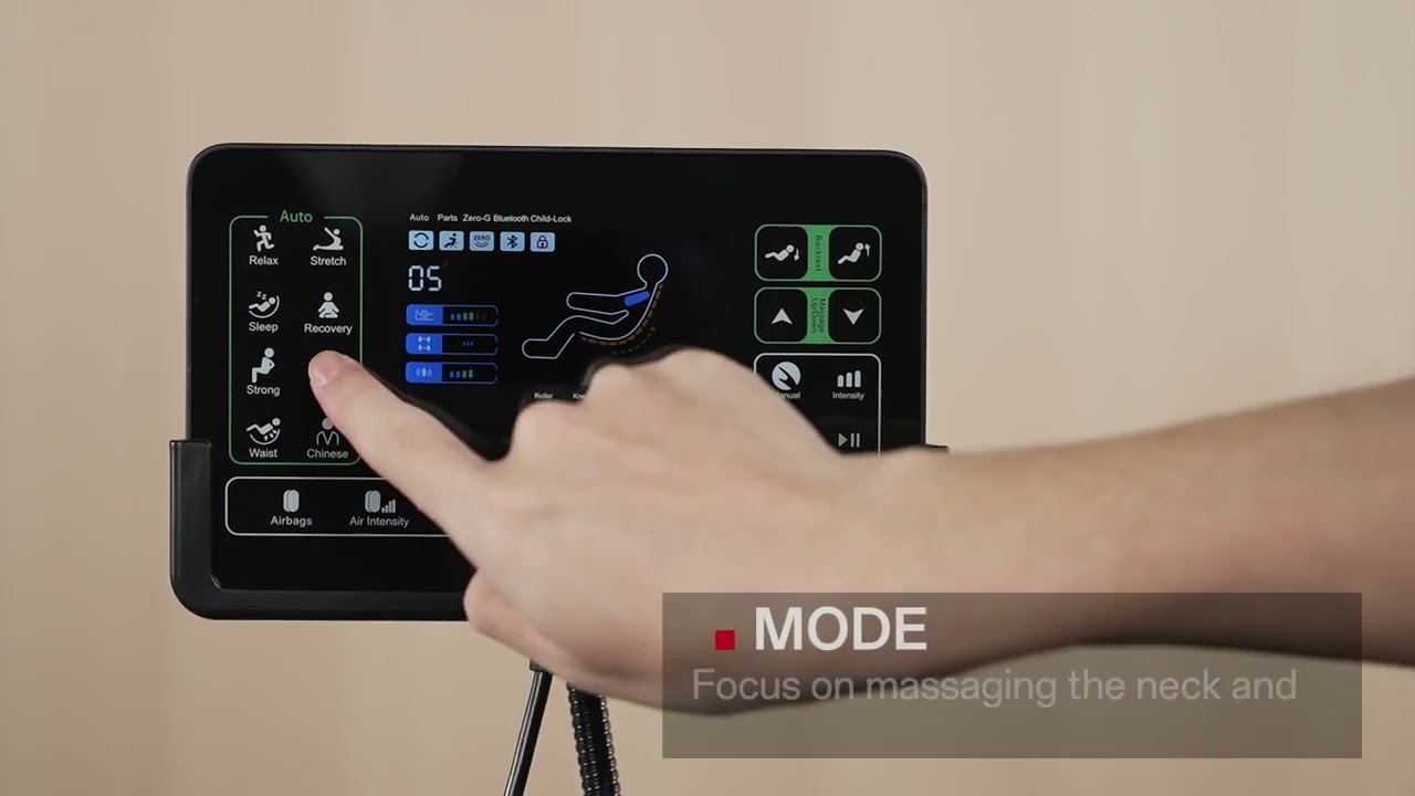 How to Use LCD Screen to Control Upgraded Real Relax Favor-03 Massage Chair