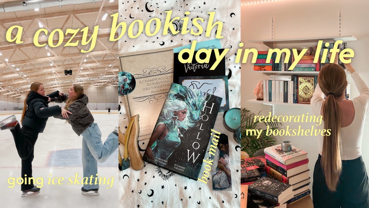 Видеоблог: переделываю книжные полки, катаюсь на коньках, книжное бинго + что читаю сейчас 📖💕⛸️🌟