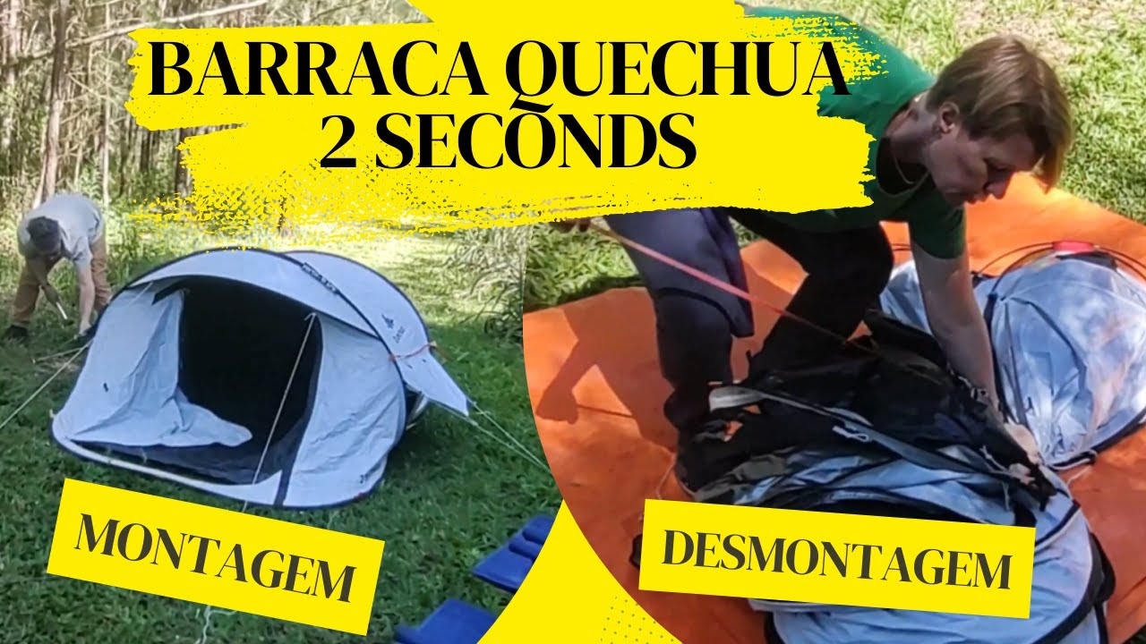 REVIEW  COMPLETO-Barraca Quechua 2 SECONDS Fresh &Black - 2 pessoas. Usamos nas viagens overland