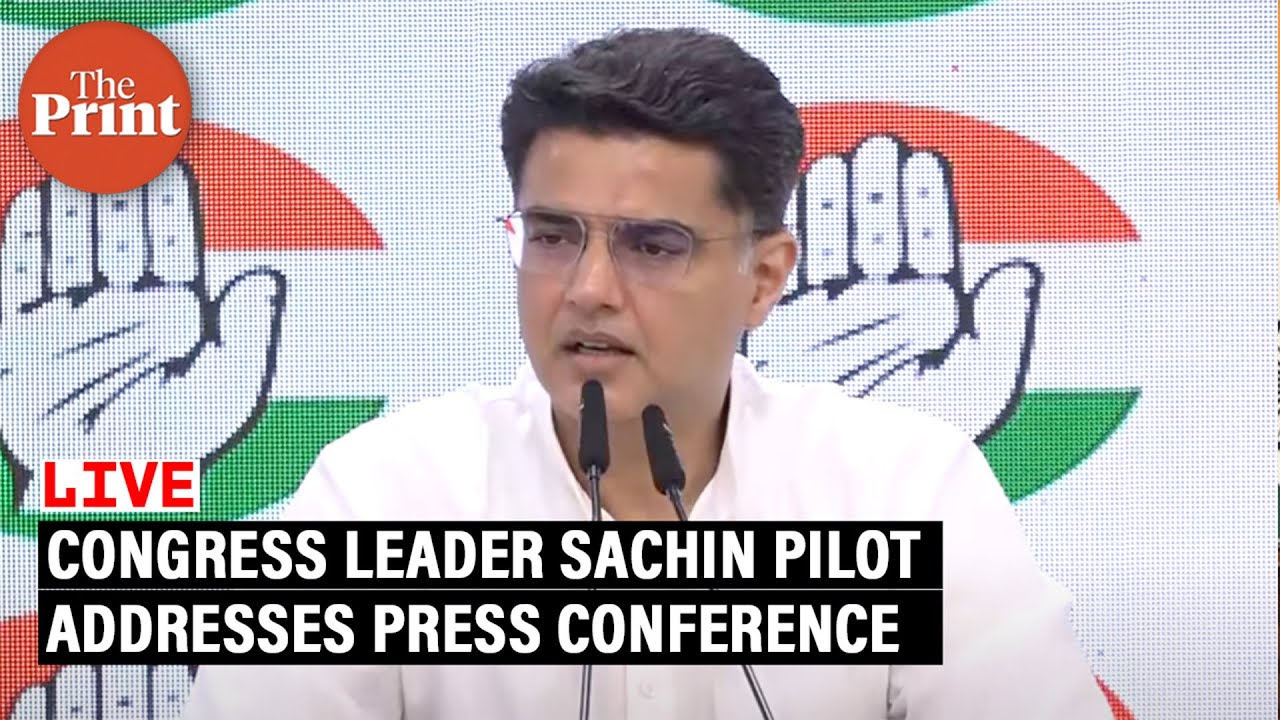 Congress leader Sachin Pilot addresses press conference