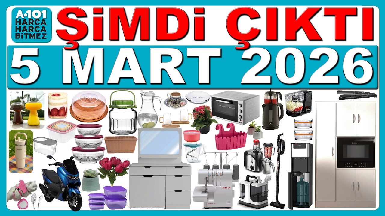 A101 5 MART 2026 | CANLI ÇİÇEK SAKSI | A101 ÇEYİZLİK ÜRÜNLER | A101 MİDİ FIRIN AKTÜEL KATALOĞU