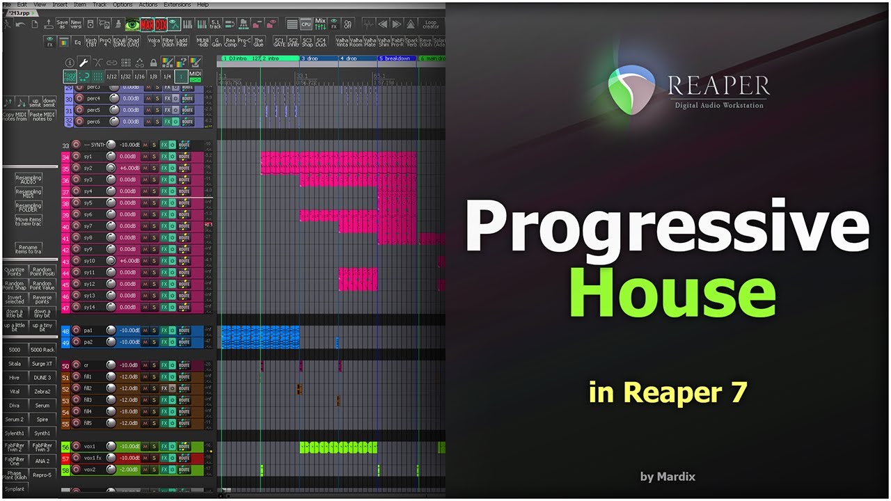 Progressive House in Reaper 7