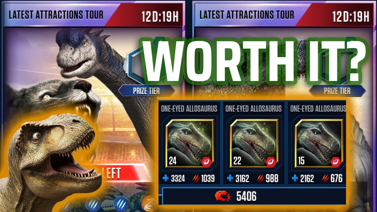 Latest Attractions Tour One Eyed Allosaurus Gameplay