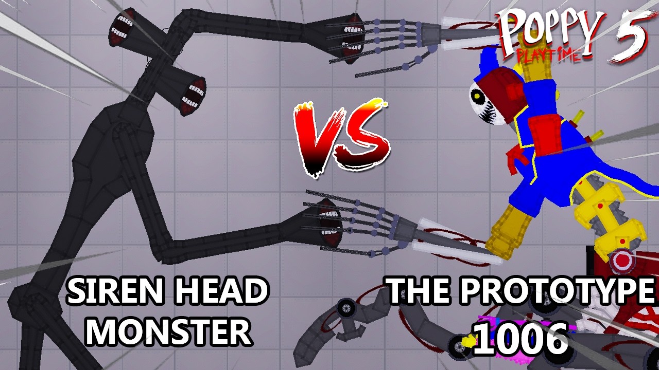 THE PROTOTYPE 1006 Vs SIREN HEAD MONSTER Who Is Stronger? - Poppy Playtiem 5 -  People Playground