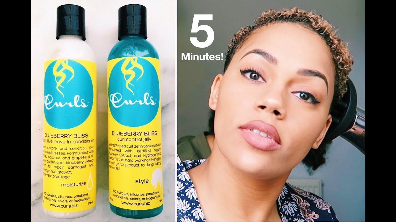 5 Minute Wash and Go with Blueberry Bliss by @FrizzFreeCurls