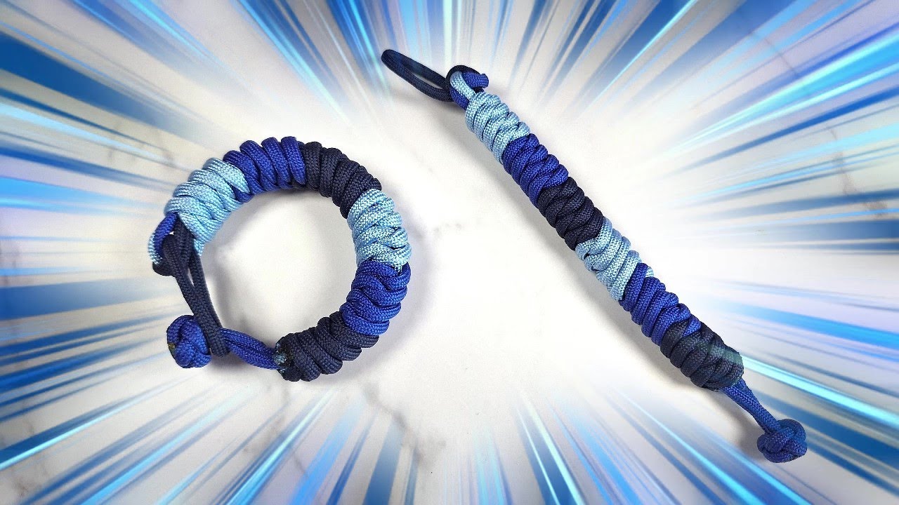 How to Invisibly Color Changing Paracord Survival Bracelet with Reinforced Snake Knot