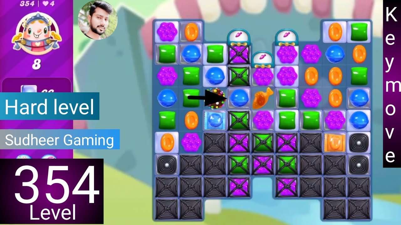 Candy crush saga level 354 ।   Hard level । No boosters । Candy crush 354 help। Sudheer CC  Gaming