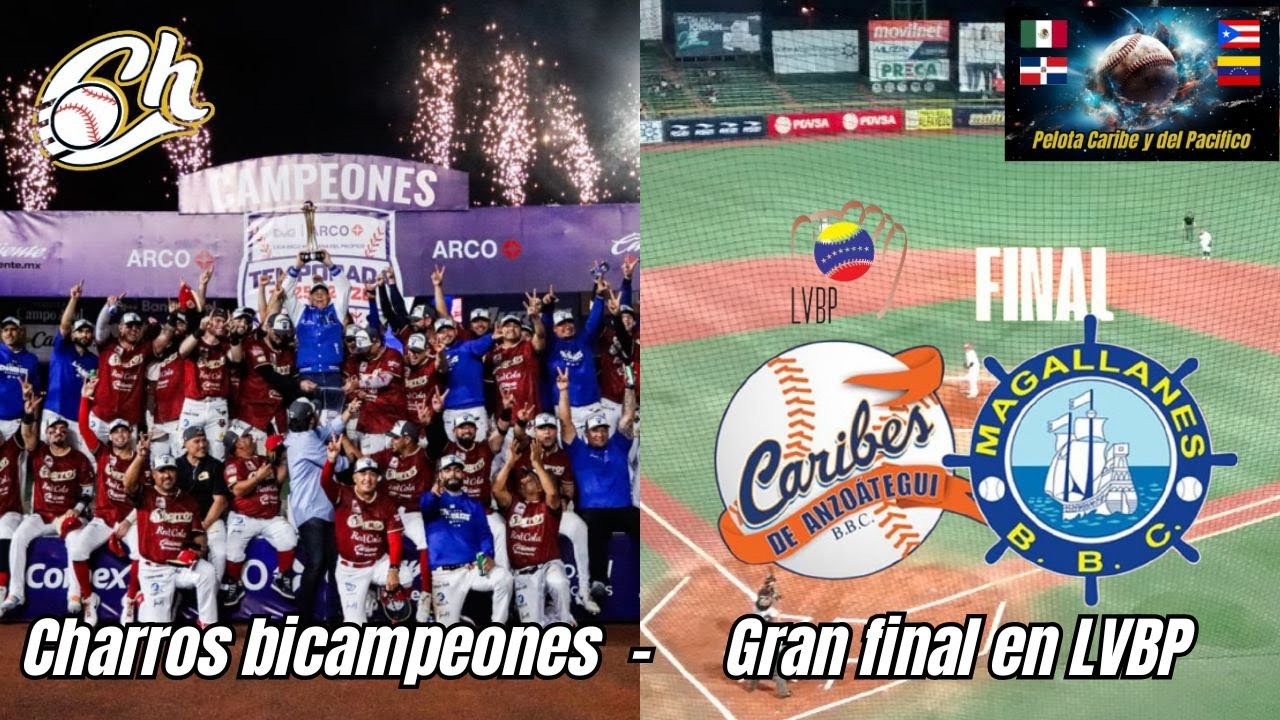 CHARROS de JALISCO bicampeones en MÉXICO - MAGALLANES y CARIBES a la final en LVBP
