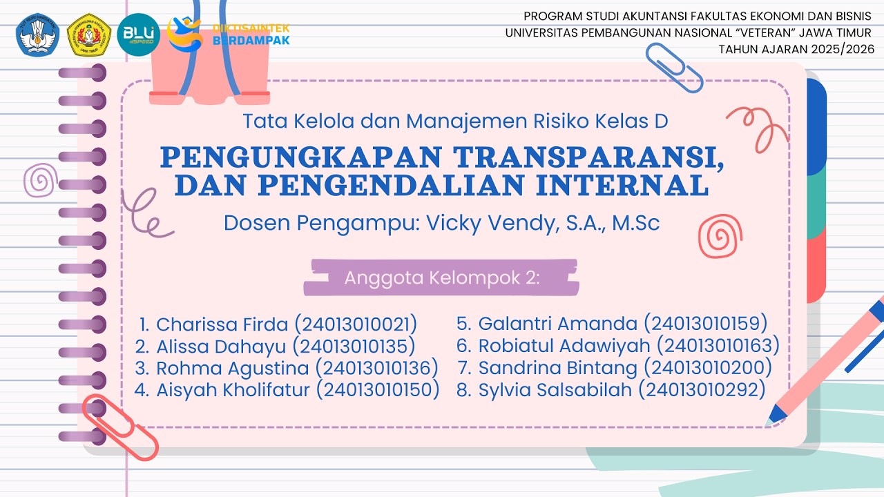 Ch03 Pengungkapan, Transparansi, dan Pengendalian Internal - Kelompok 2 | TKMR Kelas D