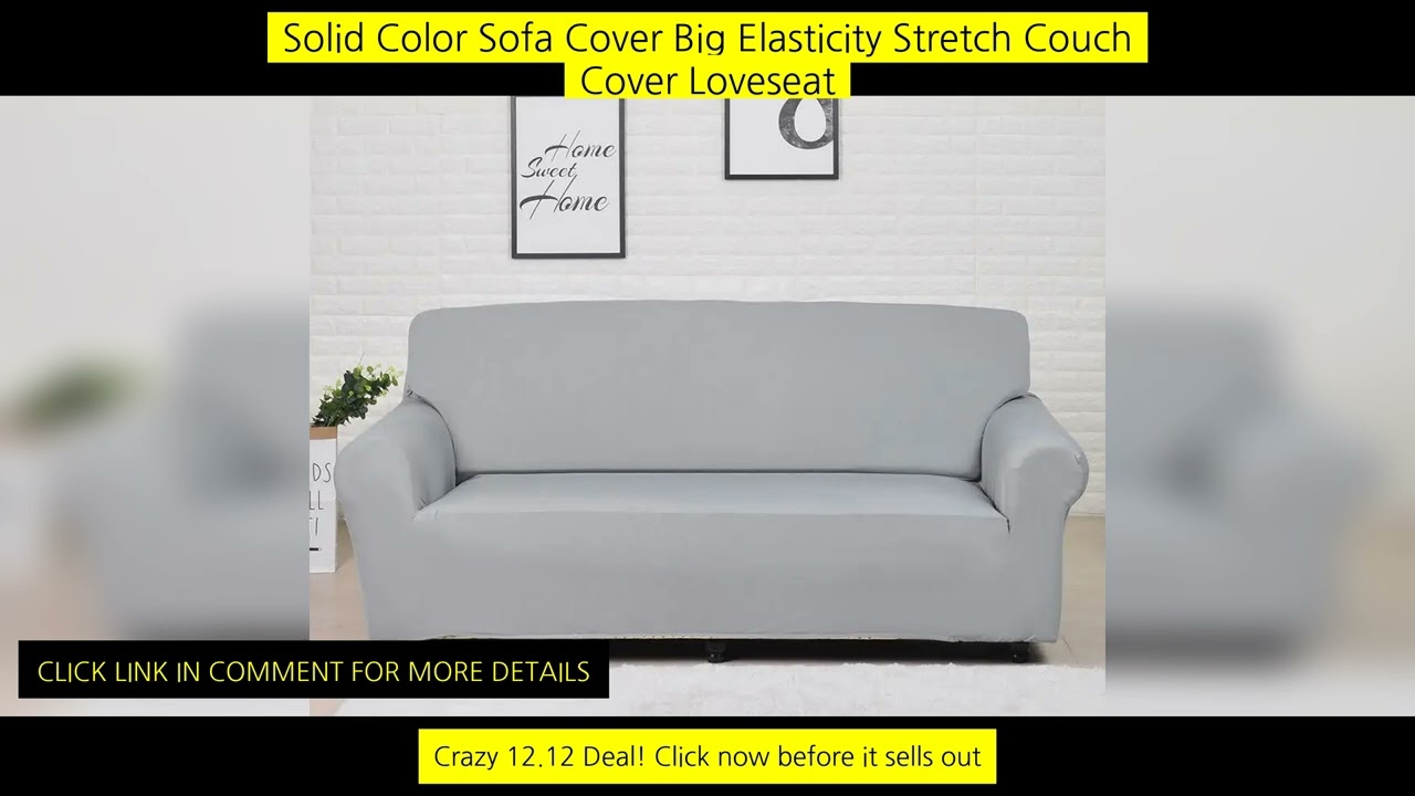 Solid Color Sofa Cover Big Elasticity Stretch Couch Cover Loveseat Sofa Corner