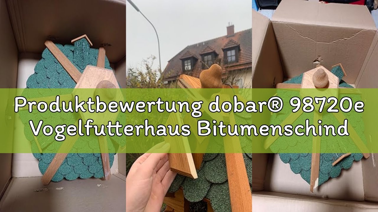 Produktbewertung dobar® 98720e Vogelfutterhaus Bitumenschindeldach 6-eckig - Vogelhaus aus Massivhol